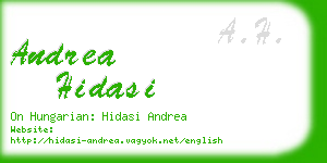 andrea hidasi business card